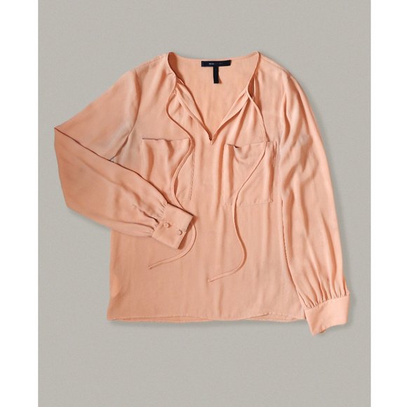 BCBG Max Azria Blouse long sleeve pullover - Picture 1 of 8